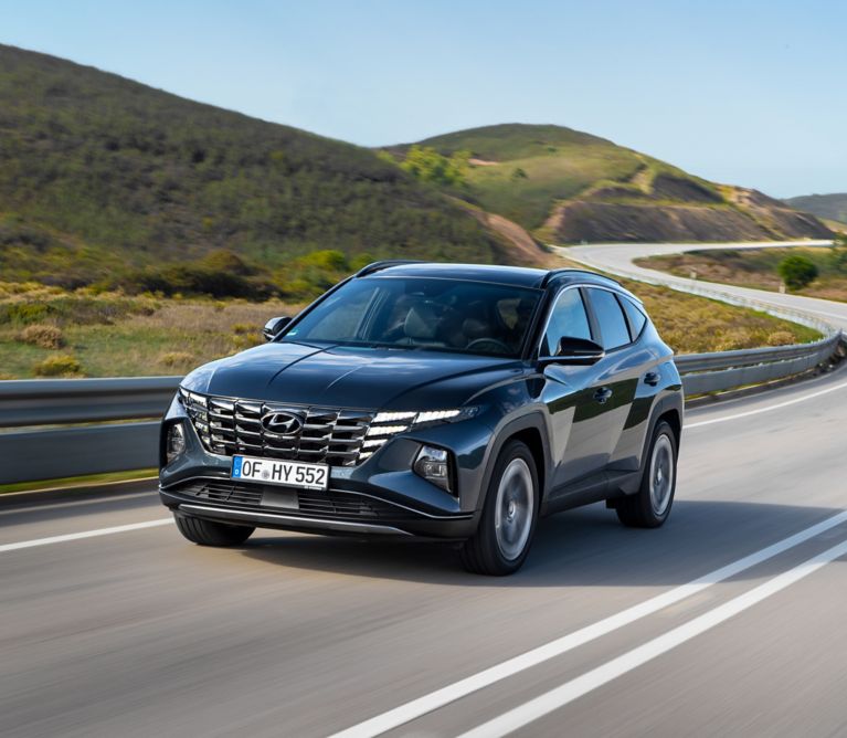 MOSCOW, RUSSIA - SEPTEMBER 9, 2021 New Hyundai Tucson Fourth