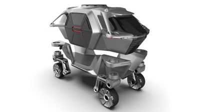 Elevate walking car as a four wheeled variant