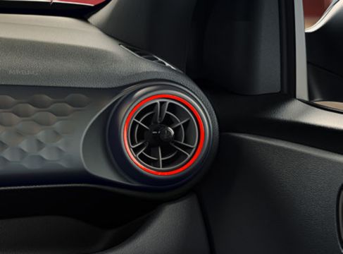 Close-up of the All-New Hyundai i10 N Line air vent on the passenger side
