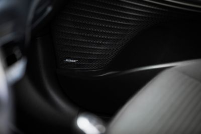Close-up of a speaker belonging to the all-new Hyundai i20's Bose sound system