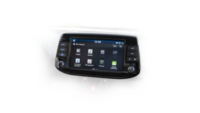 Imagen del sistema de navegación y la pantalla táctil de 8" del Hyundai i30 Fastback.