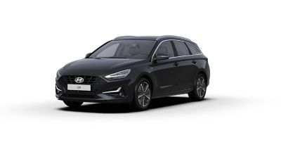 Extérieur de la Hyundai i30 Wagon en Phantom Black.