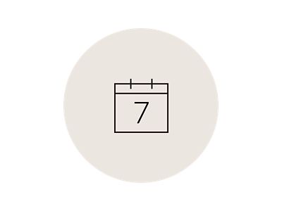 desk calendar icon showing the 7th