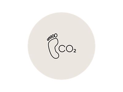 Symbolbild CO2-Fußabdruck: Fußumriss und CO2-Schriftzug