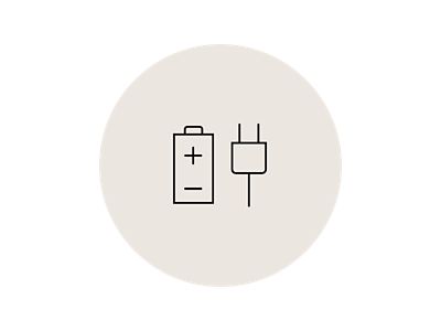 icon of a battery and a plug