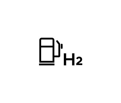 icoon van een tankstation en waterstof