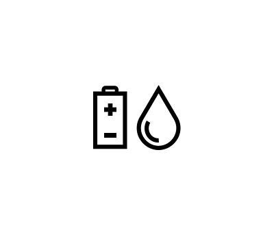 logo van batterij en brandstof