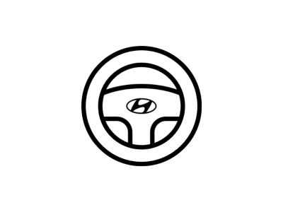The Hyundai steering wheel icon.