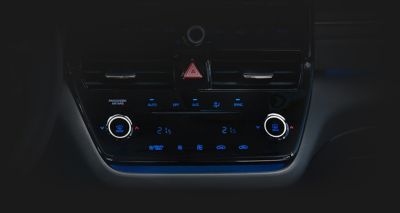 Close up view of the dashboard in the Hyundai IONIQ Electric.