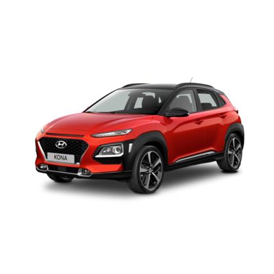 Vue latérale du tout nouveau Hyundai Kona