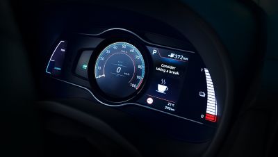 Imagen del sistema de atención al conductor del nuevo Hyundai KONA Eléctrico.