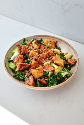 Creamy kale and tofu salad from Hyundai's Plant-based challenge.