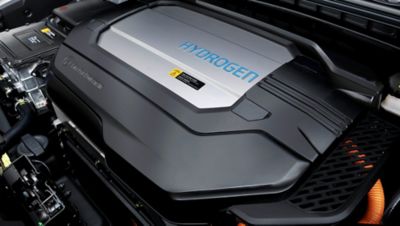 Photo showing the Hydrogen tank in the Hyundai Nexo.