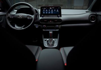 The interior design of the cockpit of the all-new Hyundai Kona N Line.