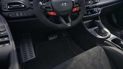The dedicated floor mats of the Hyundai i30 Fastback N Drive-N Limited Edition.