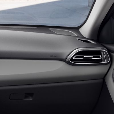 Detail of the Hyundai i30 Fastback interior in Pewter Gray, one of three new interior colours.