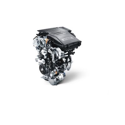 Ilustrace zážehového motoru nového kompaktního SUV Kona Hybrid.