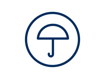 Ikona z parasolem - pakiet ubezpieczeń