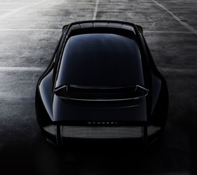 Bovenaanzicht van de Hyundai Prophecy concept car.