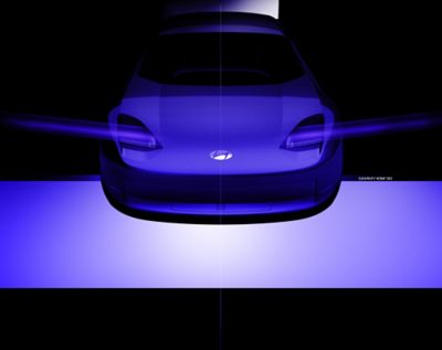vooraanzicht van de Hyundai Prophecy concept car.