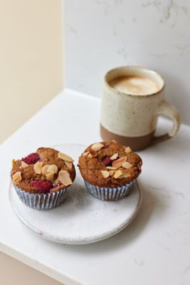 Almond & raspberry muffins from Hyundai's Plant-based challenge.