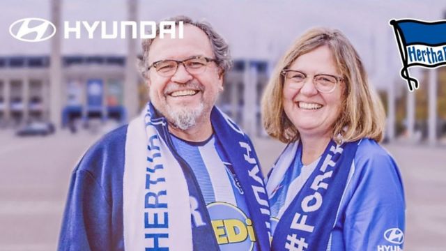 A video showing two Hertha BSC Berlin fans travelling all the way from Bavaria to Berlin by bike to see a game.