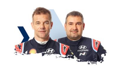 Hyundai Motorsport driver and co-driver Sébastien & Daniel