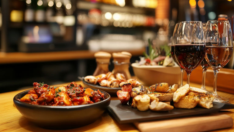 On-site tapas at a tapas bar