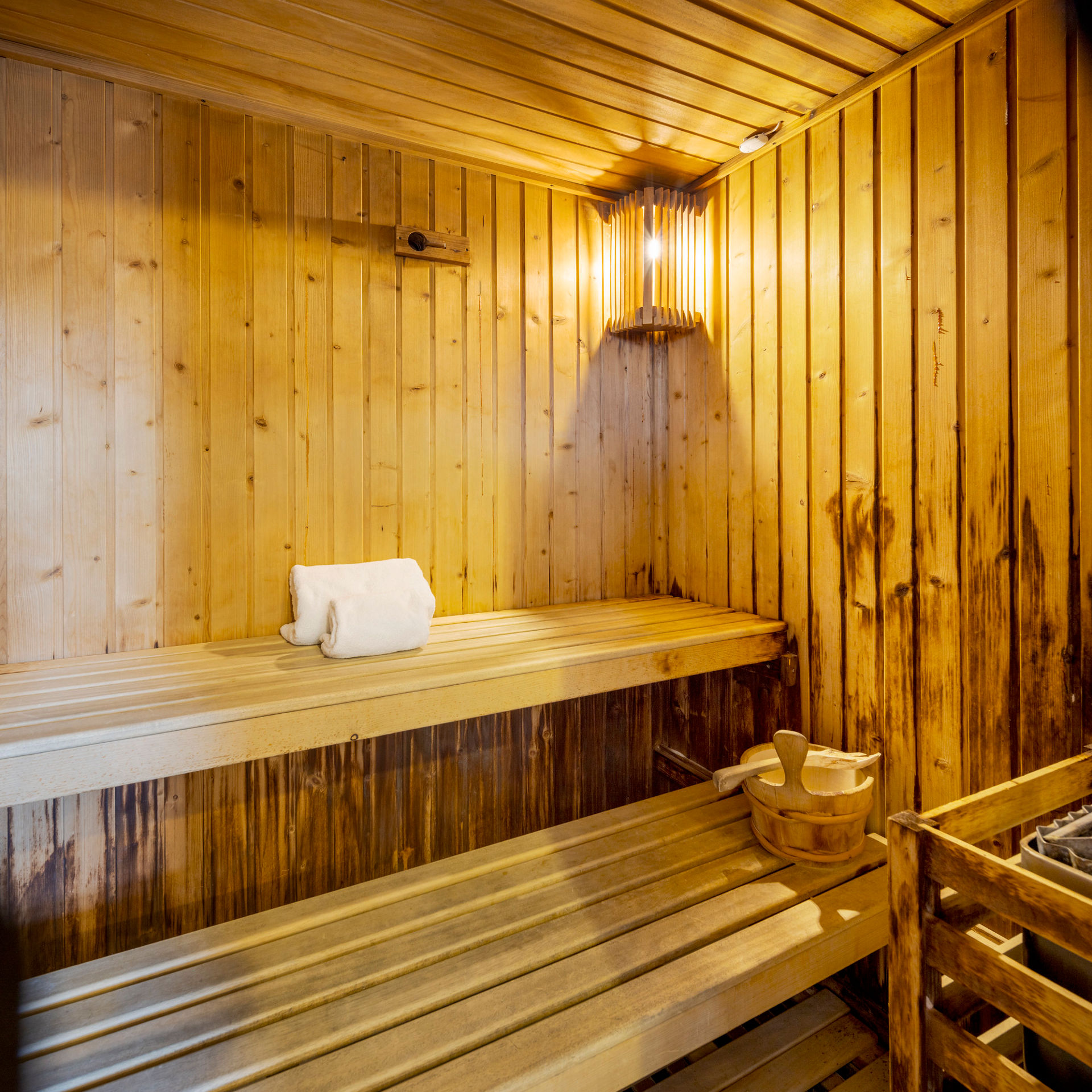 interior de la sauna