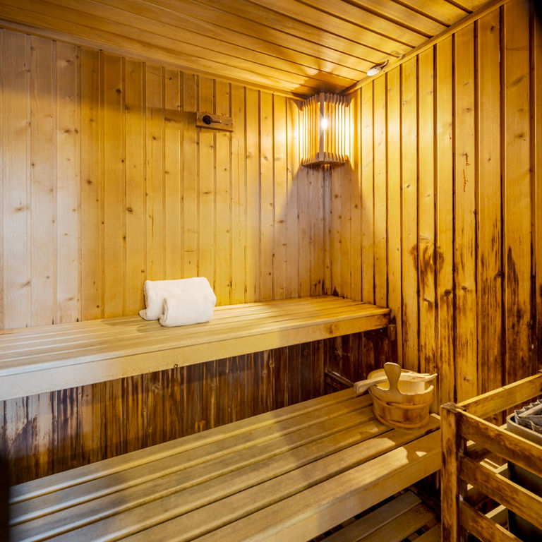 interior de la sauna