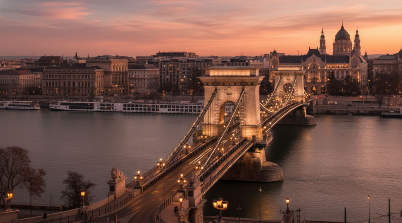 budapest_driving_at_night_across_szechenyi_chain_bridge