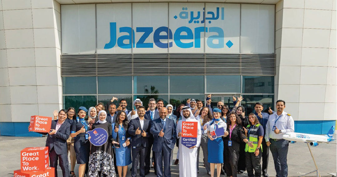 طيران الجزيرة تصنّف من بين أفضل أماكن العمل في منطقة آسيا لعام 2023