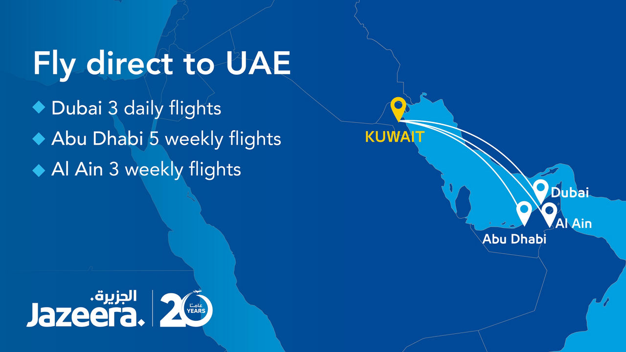 Jazeera Airways Increases Flights to Abu Dhabi and Al Ain, Strengthening UAE Connectivity