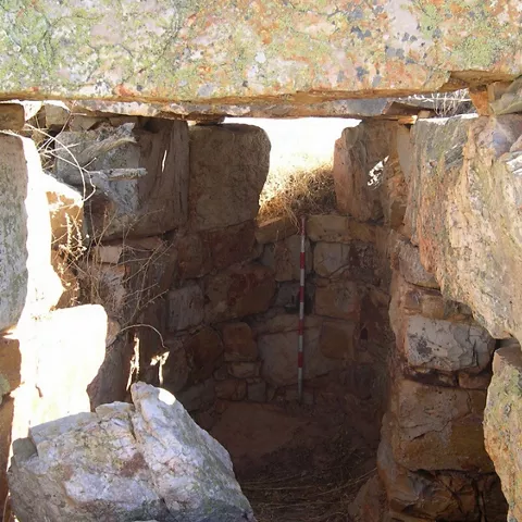 Cámara interior del yacimiento Sala de los Moros