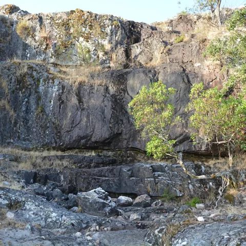 Paraje de La Chorrerilla, donde se localizan las pinturas rupestres del Criadero de los Lobos en Fuencaliente