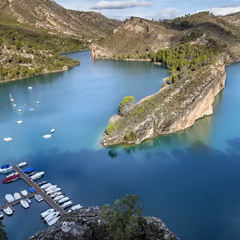 Vista aérea del embalse