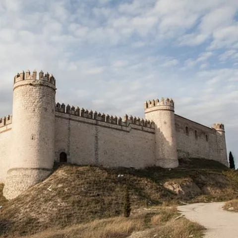 Muralla medieval con torres circulares
