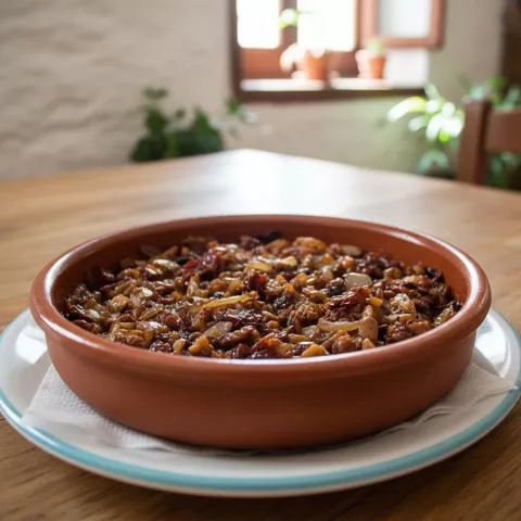 Salteado casero con verduras y aceite