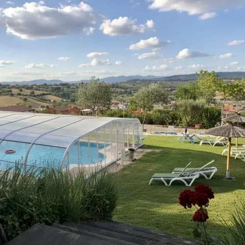 Panorámica del camping Mirador de Cabañeros