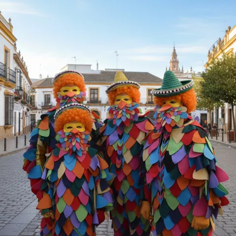 Disfraces en el carnaval de Malagón