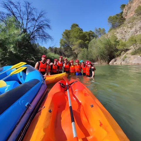 Kayak en el río Segura