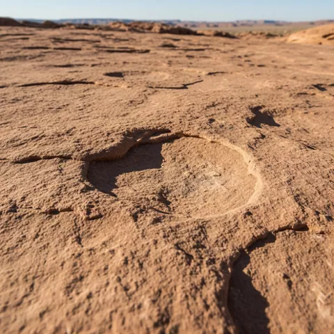 Cazoletas y grabados circulares tallados en roca al aire libre.