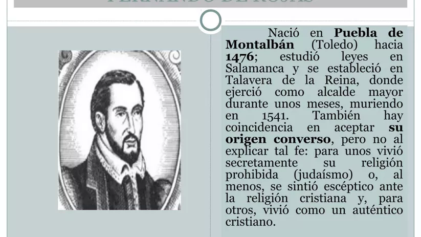 Cartel informativo con retrato grabado y texto biográfico