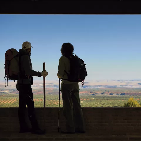 Peregrinos en mirador