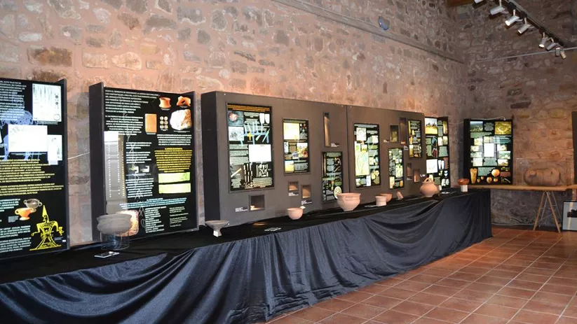 Sala de museo con paneles explicativos