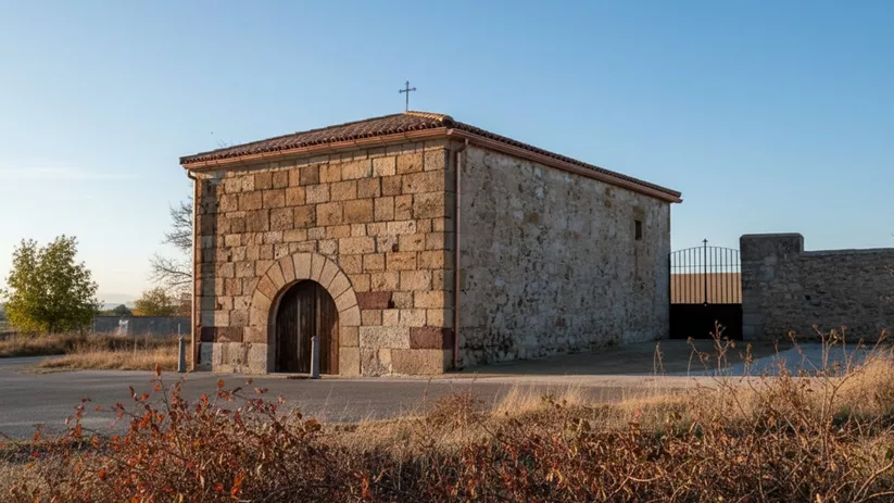 Ermita de piedra en entorno rural