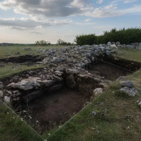 Restos arqueológicos en entorno natural