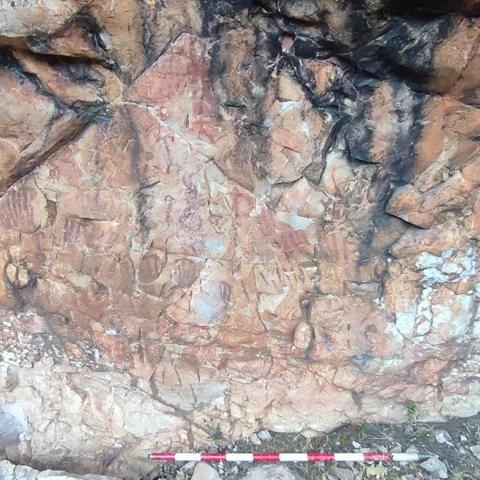 La Golondrina, pintura rupestre en Fuencaliente