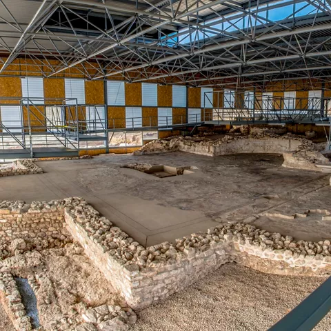 Villa romana de Noheda, vista general del triclinium