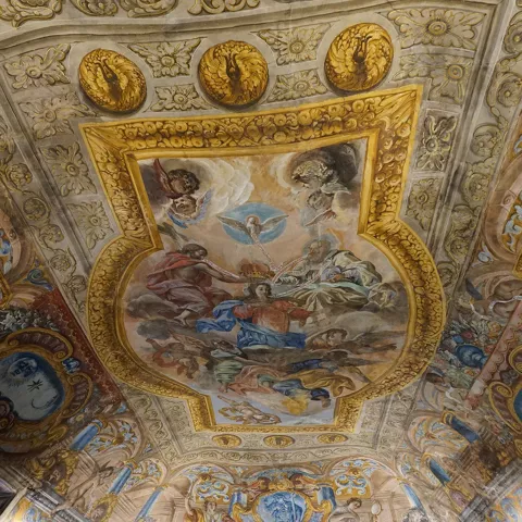 Bóveda de la ermita de las Virtudes en Santa Cruz de Mudela